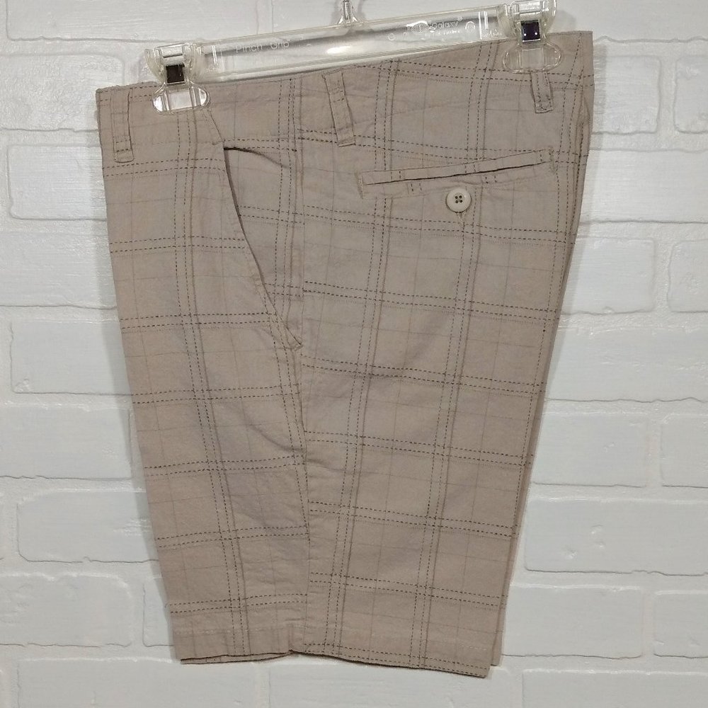 Linen Bruno NY men's beige washable linen shorts size 32